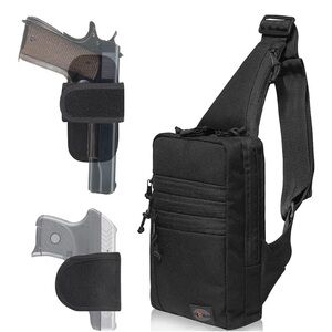 Black Tactical Compact Sling Bag | Concealed Carry